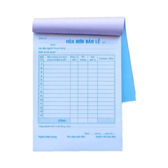 22+ mẫu hóa đơn bán lẻ thông dụng hiện nay