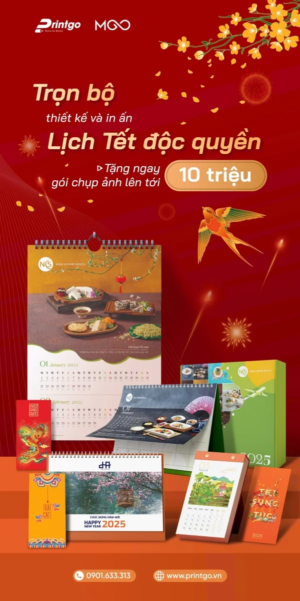 Ưu đãi trọn bộ thiết kế và in lịch tết độc quyền