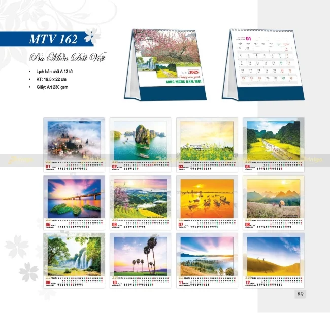 Bộ sưu tập Lịch tết Mỹ Thuật Việt 2025 thiết kế ấn tượng, giá tốt nhất thị trường