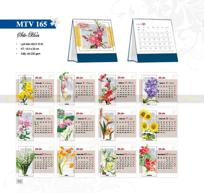 Bộ sưu tập Lịch tết Mỹ Thuật Việt 2025 thiết kế ấn tượng, giá tốt nhất thị trường