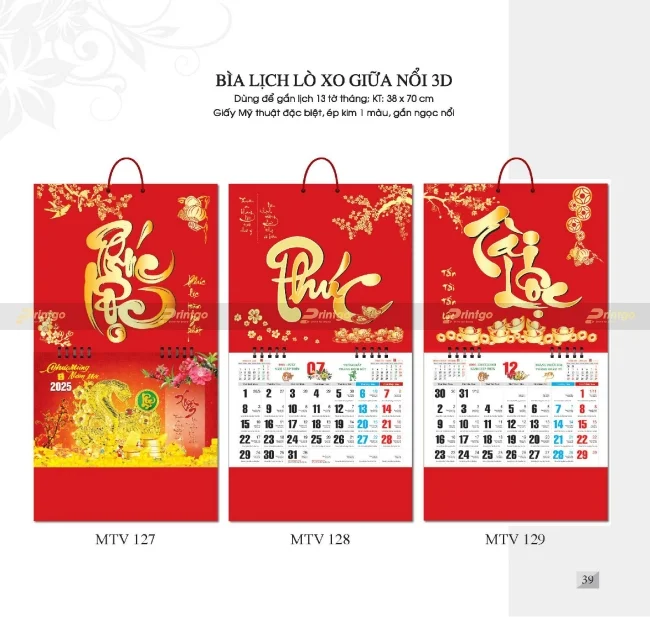 Bộ sưu tập Lịch tết Mỹ Thuật Việt 2025 thiết kế ấn tượng, giá tốt nhất thị trường