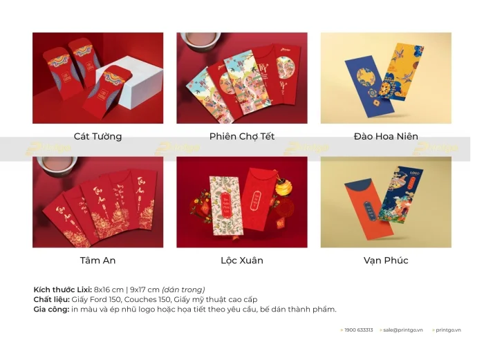 Bộ sưu tập lì xì tết 