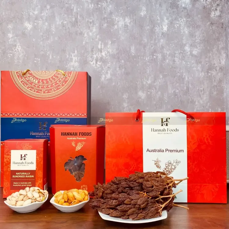 Khám phá bộ hộp quà Tết Hannah Foods của Printgo qua những nét văn hóa truyền thống độc đáo