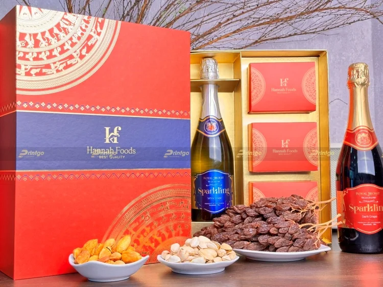Khám phá bộ hộp quà Tết Hannah Foods của Printgo qua những nét văn hóa truyền thống độc đáo