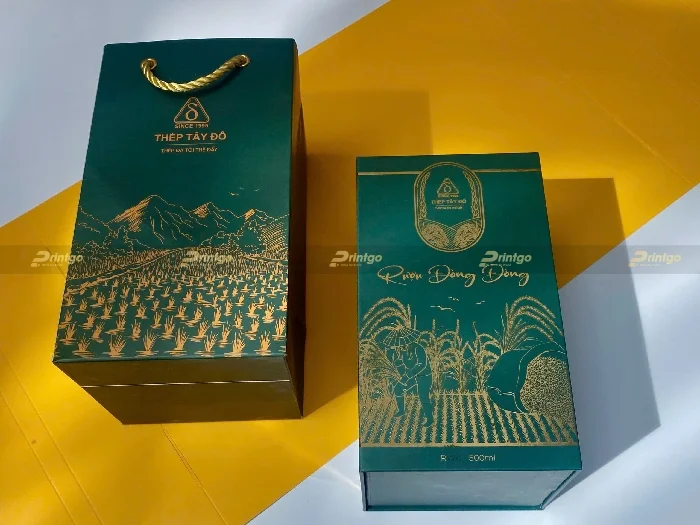 dự án thiết kế và in hộp đựng rượu Thép Tây Đô