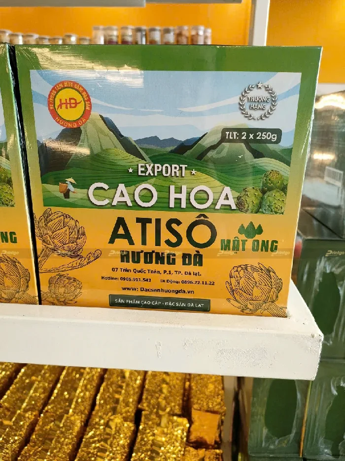 Dự án thiết kế và in hộp đựng cao hoa atiso mật ong Hương Đà