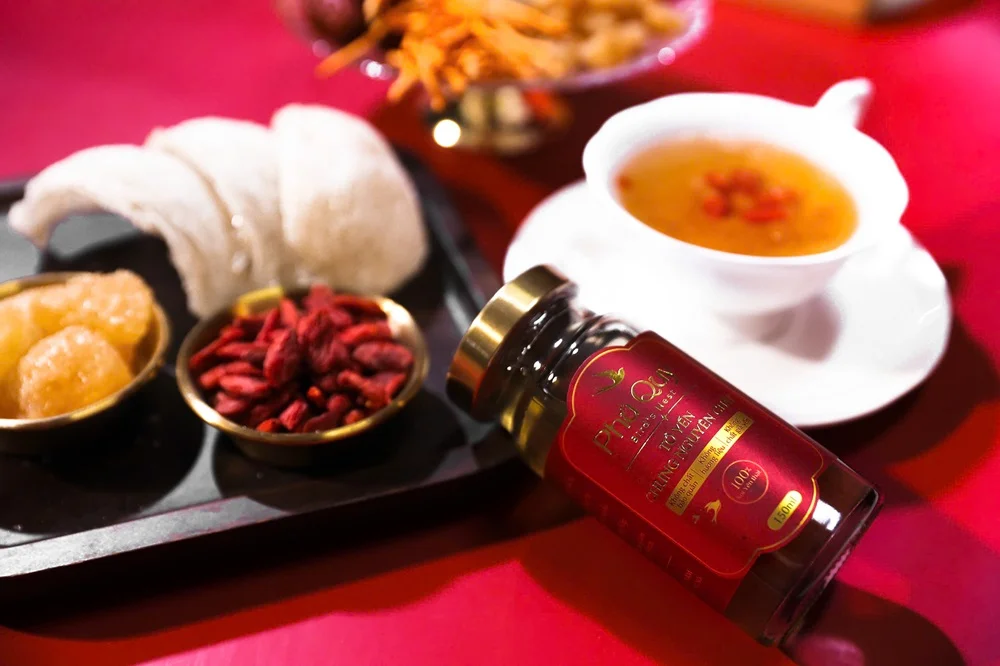 In tem hũ yến chưng yến sào Phú Quý