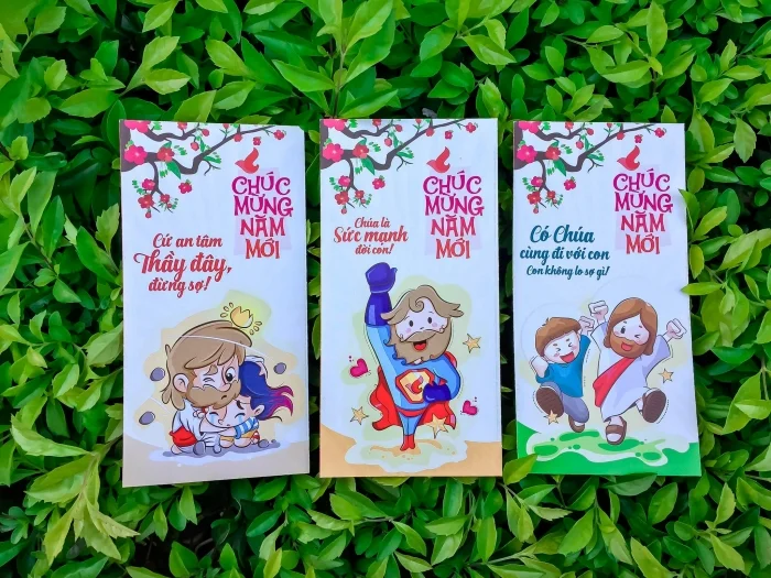Bao lì xì công giáo - Những mẫu thiết kế độc đáo mang đến phước lành cho năm mới