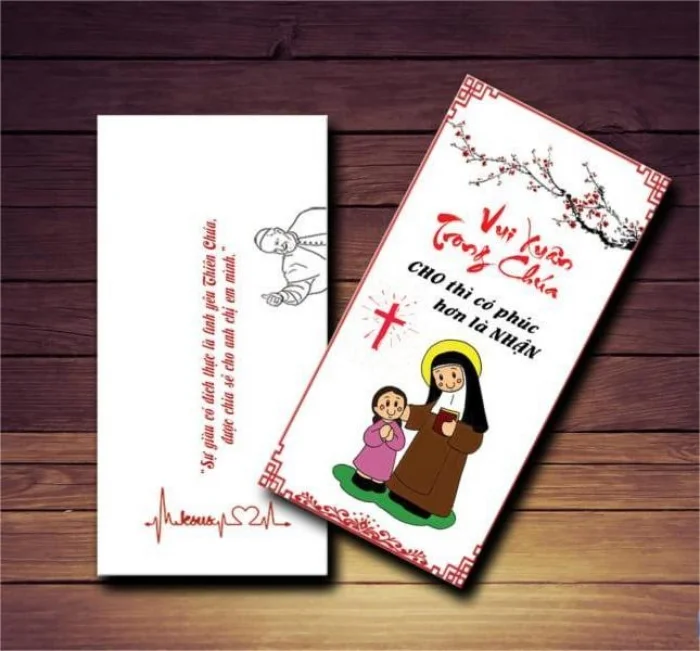 Bao lì xì công giáo - Những mẫu thiết kế độc đáo mang đến phước lành cho năm mới