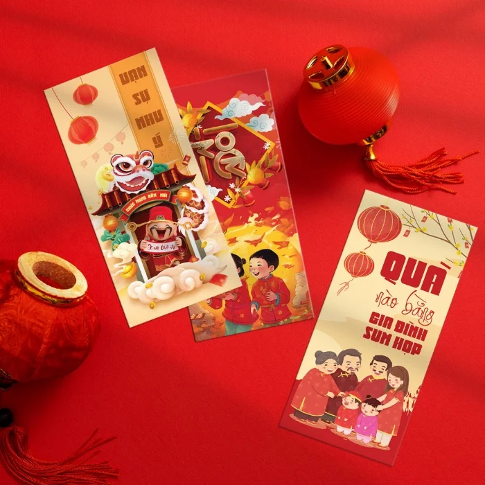 Tổng hợp những mẫu bao lì xì độc lạ, đẹp mắt cho Tết 2025
