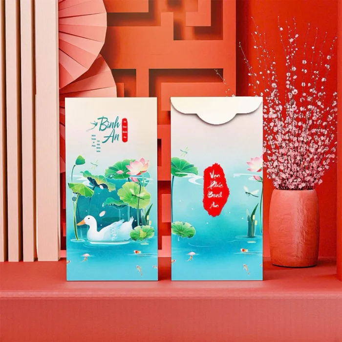Tổng hợp các mẫu bao lì xì màu xanh đẹp, độc đáo cho năm mới 2025