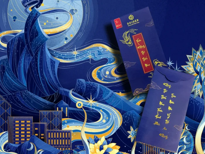 Tổng hợp các mẫu bao lì xì màu xanh đẹp, độc đáo cho năm mới 2025