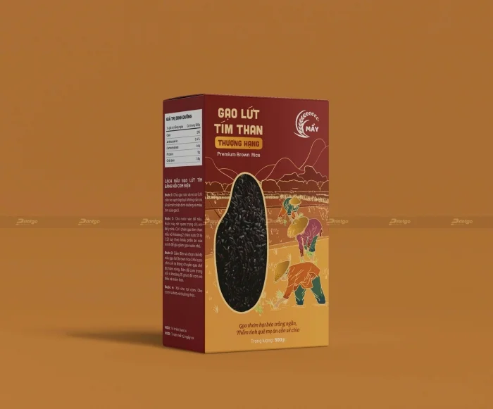 Dự án thiết kế và in hộp đựng gạo Mẩy cao cấp
