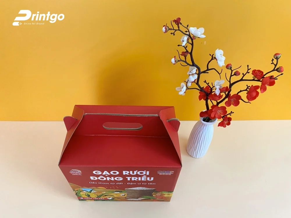 Dự án thiết kế và in ấn hộp đựng gạo rươi Đông Triều
