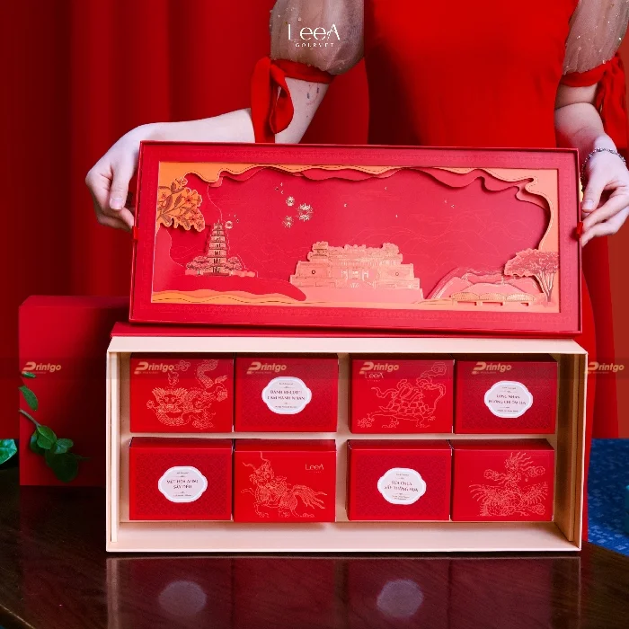 Dự án thiết kế và in hộp quà tết LeeA.Cake 2025 | Printgo