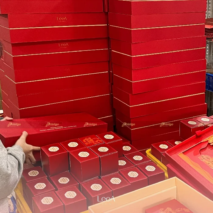 Dự án thiết kế và in hộp quà tết LeeA.Cake 2025 | Printgo