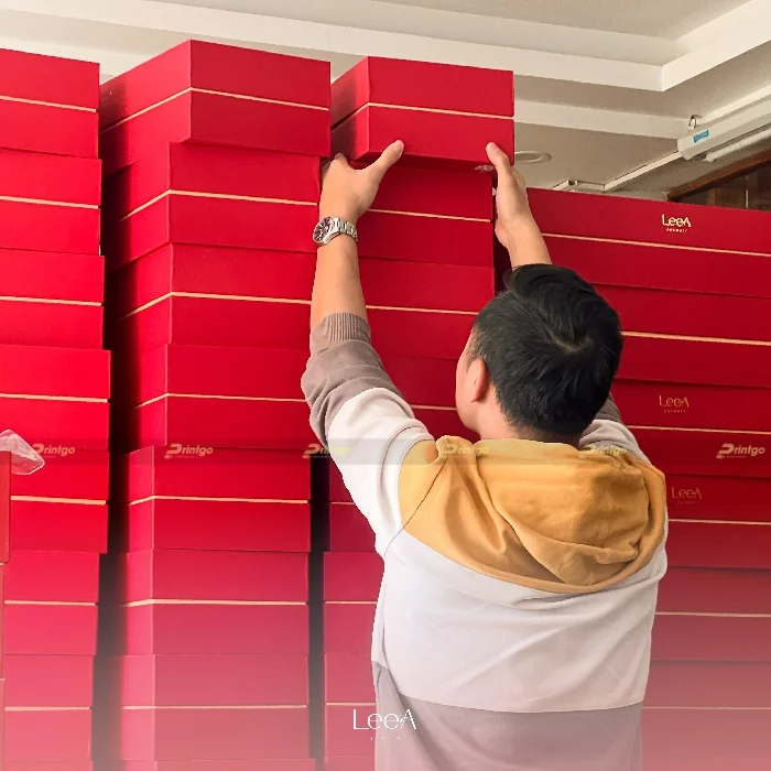 Dự án thiết kế và in hộp quà tết LeeA.Cake 2025 | Printgo