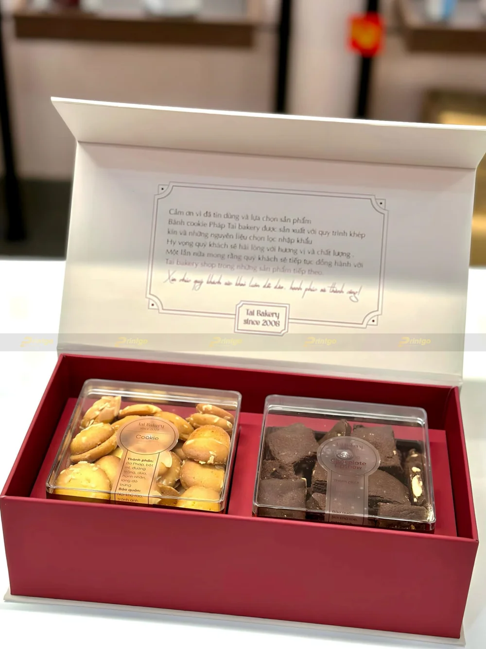 Dự án thiết kế và in ấn hộp quà Tết Tai Bakery | Printgo