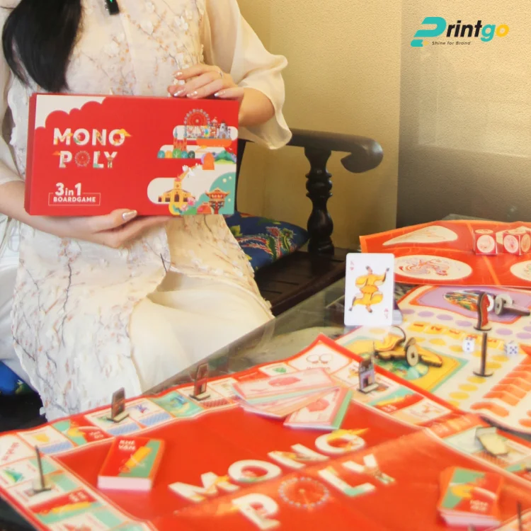 Set quà 3 in 1 bao gồm: Cờ cá ngựa - Bầu tôm cua cá - Cờ tỷ phú