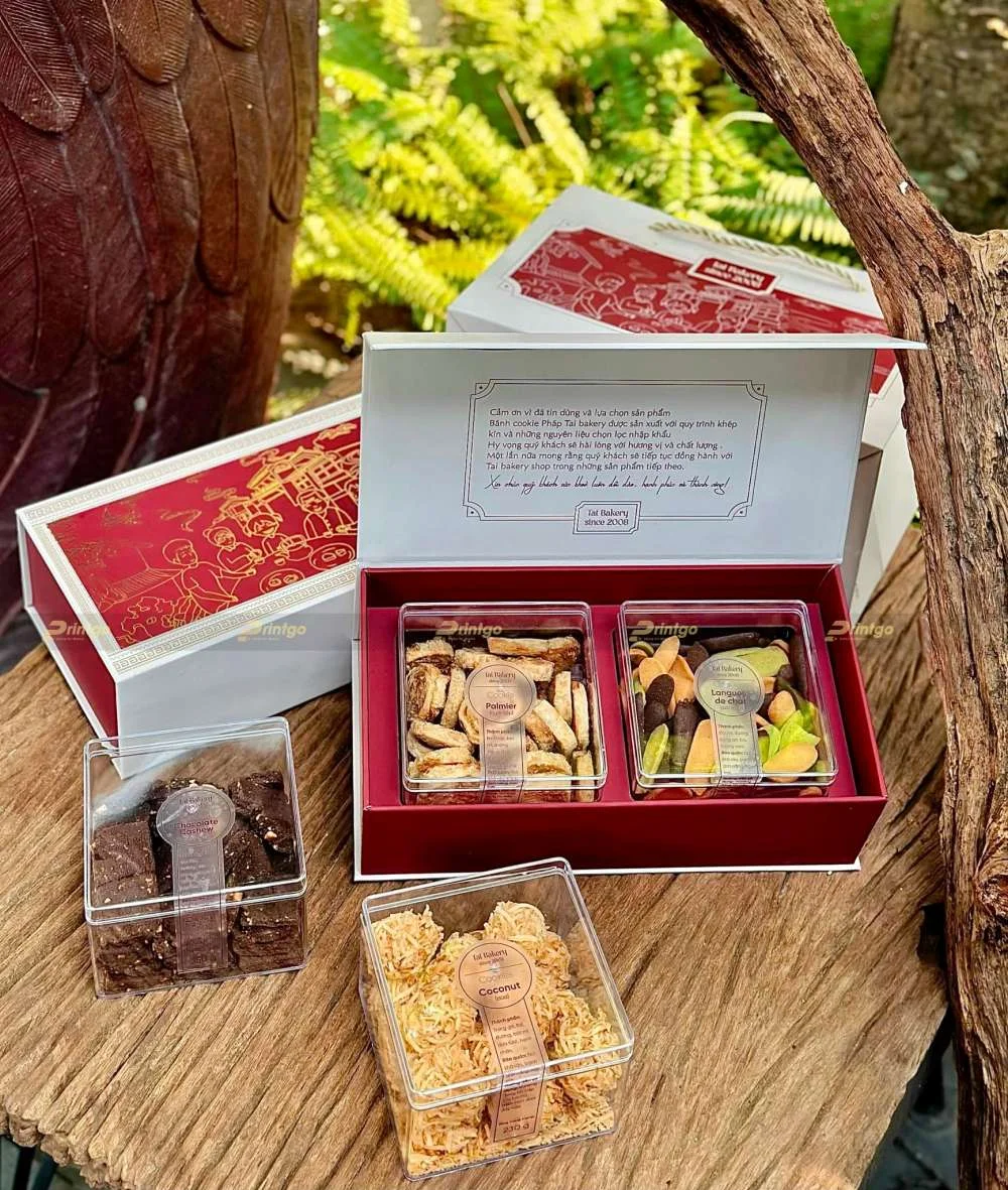 Thiết kế bao bì hộp quà Tết - Vũ khí bí mật của Tiktoker Tai Bakery trong cuộc đua thương hiệu | Printgo