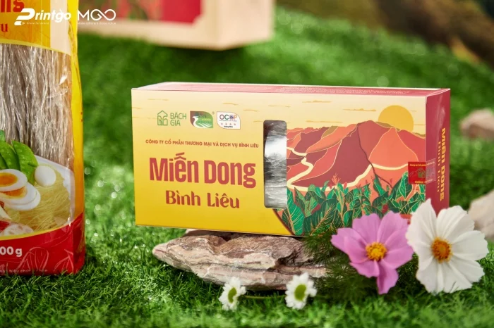 Dự án thiết kế bộ bao bì dự thi chứng nhận OCOP Miến dong Bình Liêu