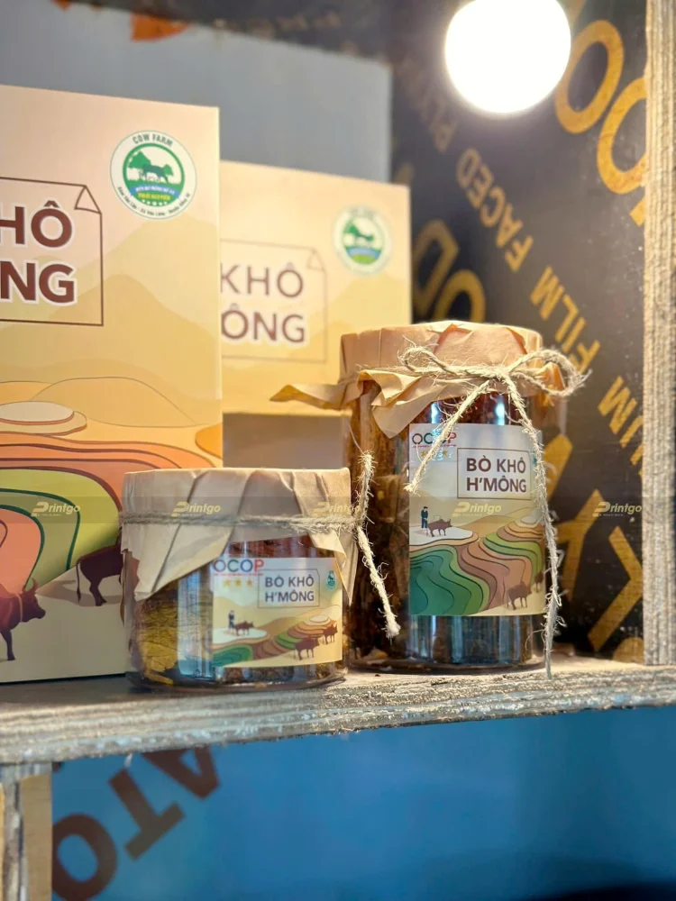 Cow Farm Thái Nguyên và Printgo: Thiết kế và in ấn bao bì Bò khô H'Mông đăng ký dự thi chứng nhận OCOP
