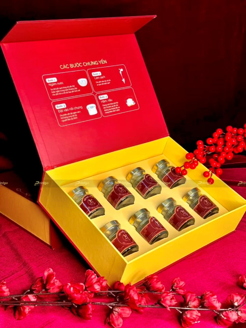 Dự án thiết kế và in ấn hộp đựng yến sào Hà Gia Yến | Printgo