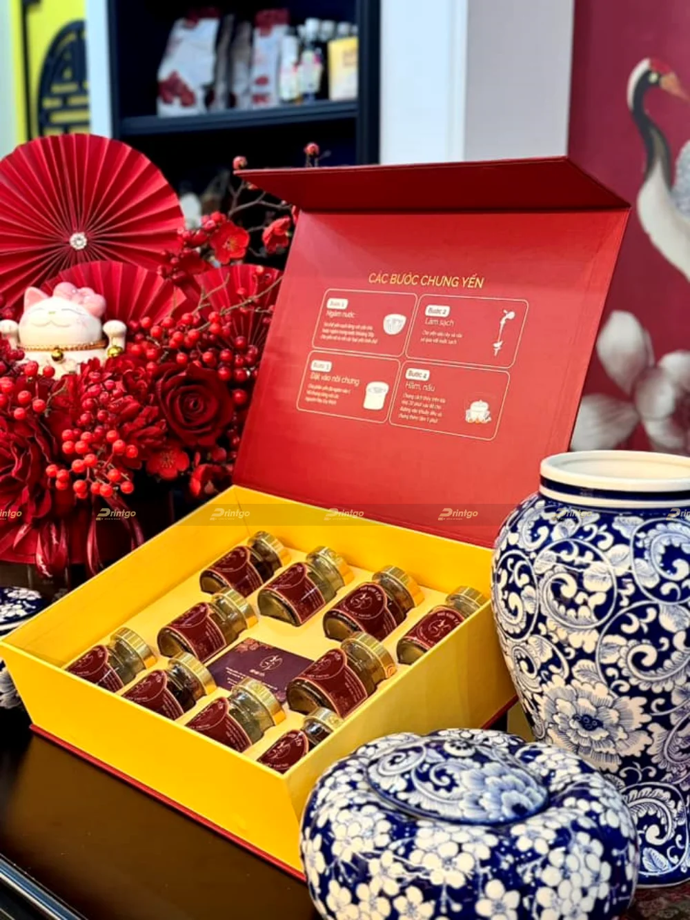 Dự án thiết kế và in ấn hộp đựng yến sào Hà Gia Yến | Printgo