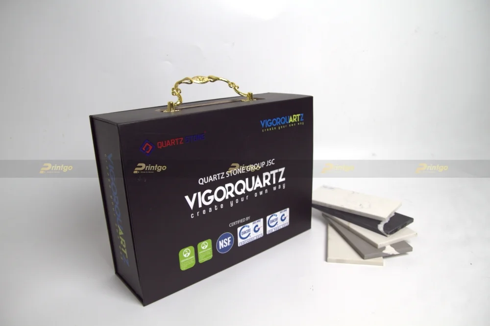 Dự án thiết kế và in hộp đựng gạch men Vigorquartz
