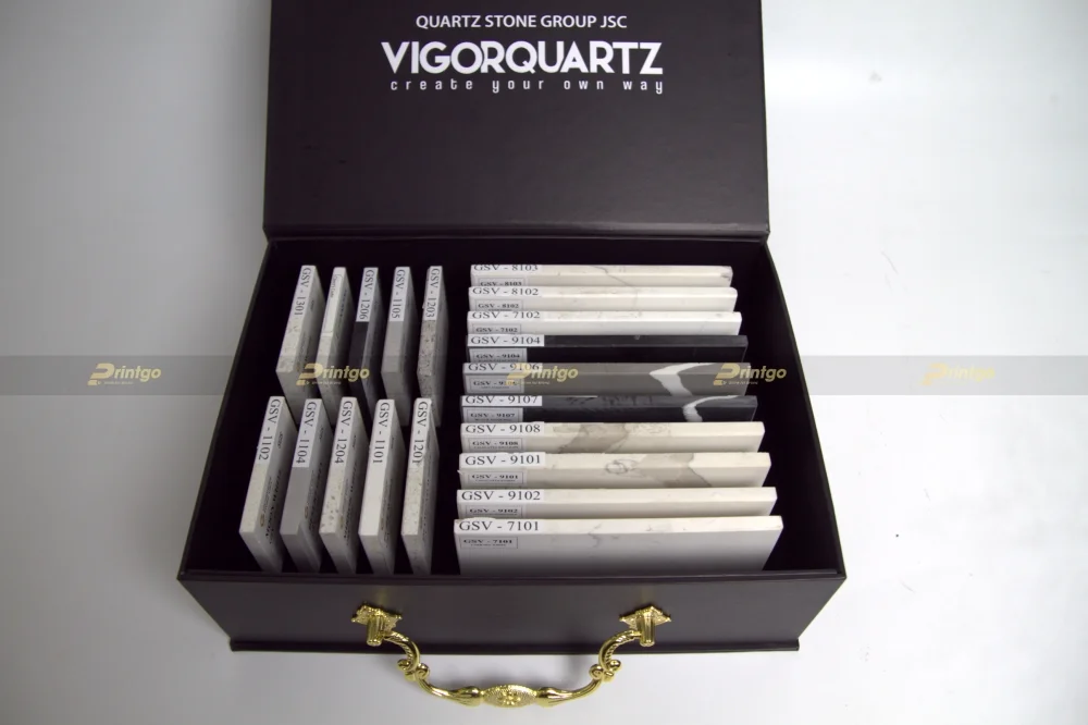 Dự án thiết kế và in hộp đựng gạch men Vigorquartz