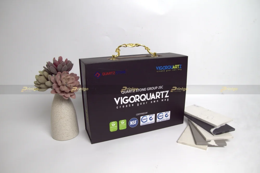 Dự án thiết kế và in hộp đựng gạch men Vigorquartz