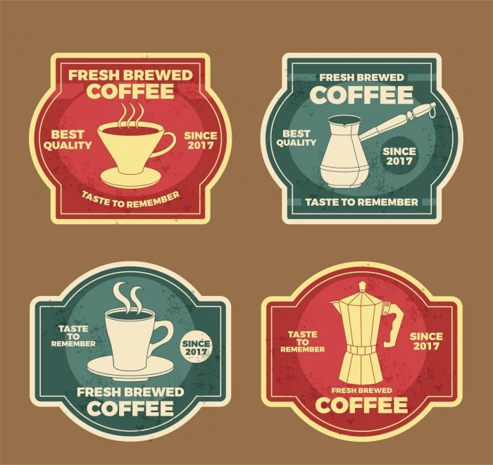 Tổng hợp 100 mẫu tem cafe, nhãn cà phê đẹp nhất hiện nay
