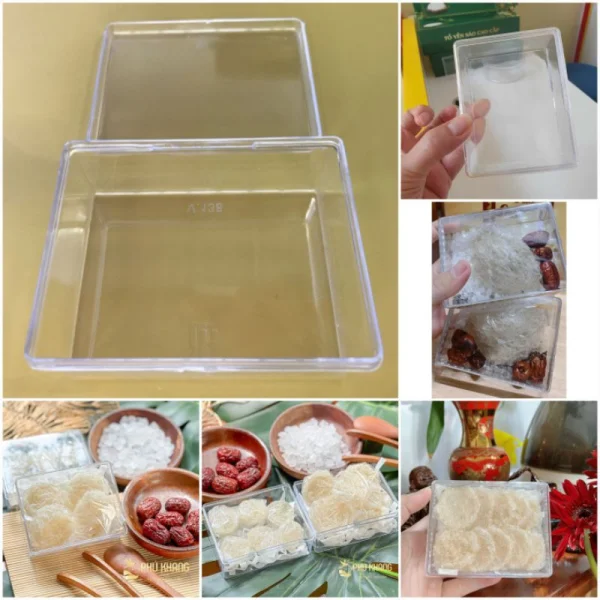 Tổng hợp các mẫu hộp nhựa đựng yến sào - Hũ thủy tinh đựng yến