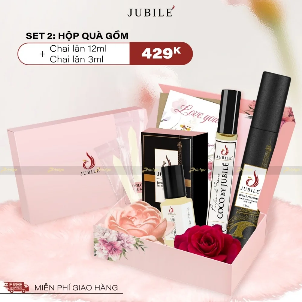 Dự án thiết kế và in hộp đựng nước hoa Jubilé
