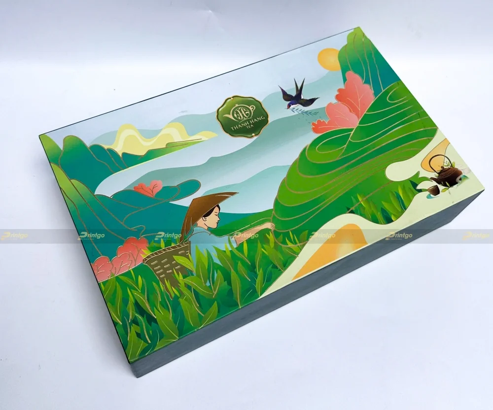 Dự án thiết kế và in hộp đựng trà Thanh Hang Tea
