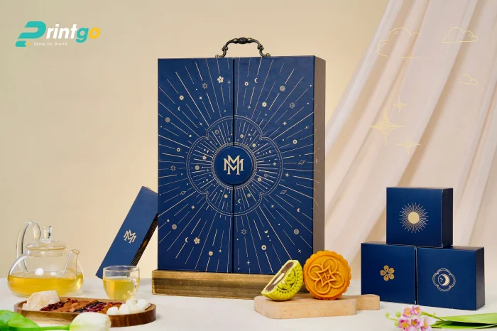In hộp giấy cứng đựng 6 bánh trung thu cao cấp