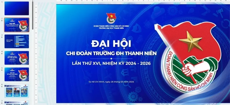 Mẫu Powerpoint Đoàn Thanh niên đẹp, miễn phí tải về 