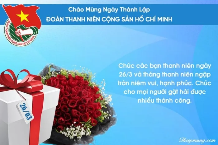 20+ Mẫu thiệp chúc mừng 26-3 ấn tượng nhân ngày thành lập Đoàn