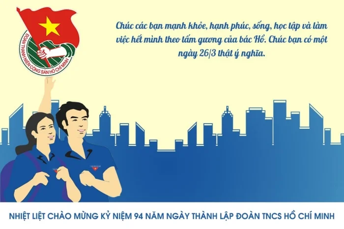 20+ Mẫu thiệp chúc mừng 26-3 ấn tượng nhân ngày thành lập Đoàn