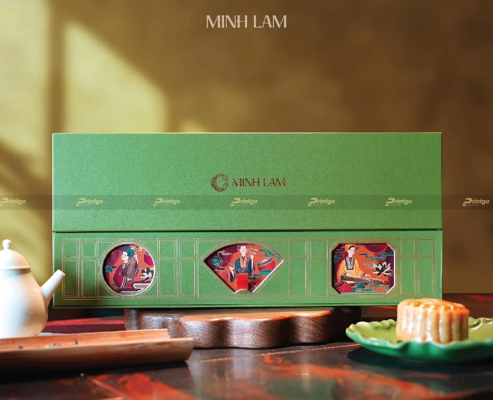 Thiết kế và in hộp đựng bánh trung thu Minh Lam