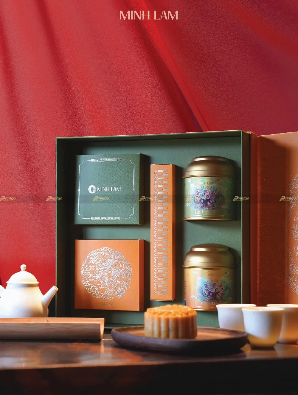 Thiết kế và in hộp đựng bánh trung thu Minh Lam