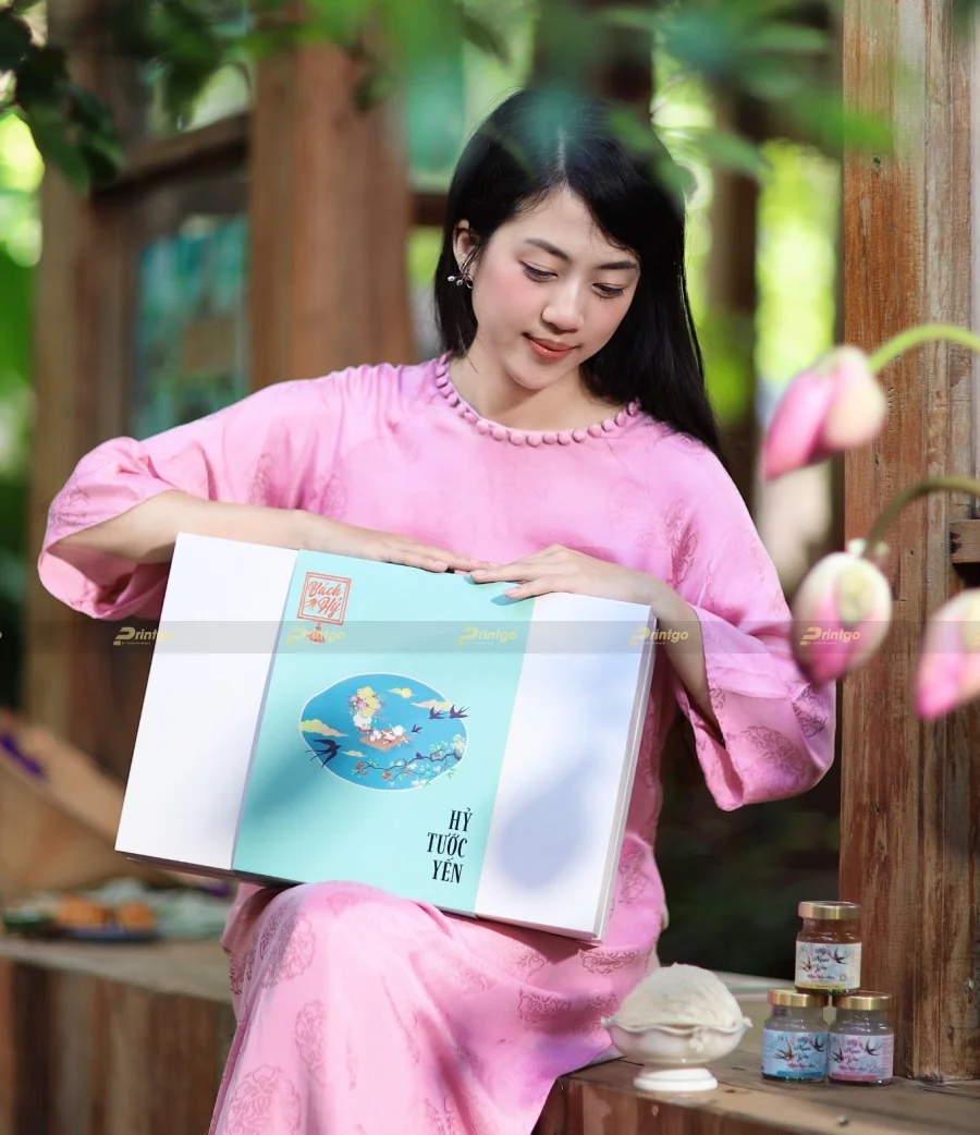 Dự án thiết kế và in hộp đựng bánh trung thu Hỷ Tước