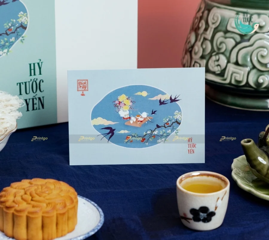 Dự án thiết kế và in hộp đựng bánh trung thu Hỷ Tước