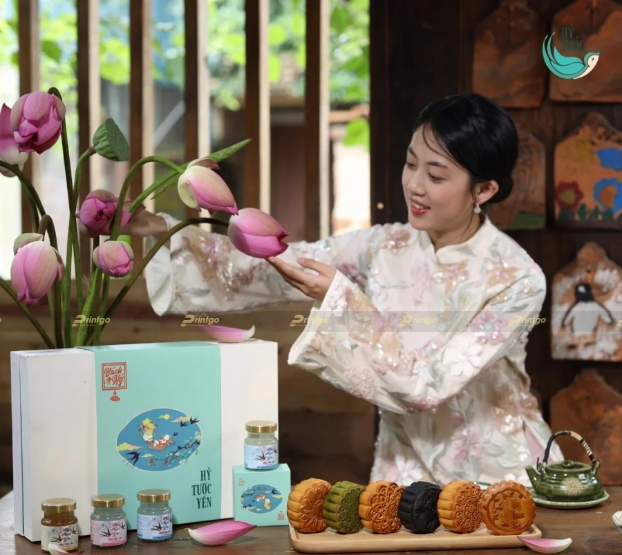 Dự án thiết kế và in hộp đựng bánh trung thu Hỷ Tước