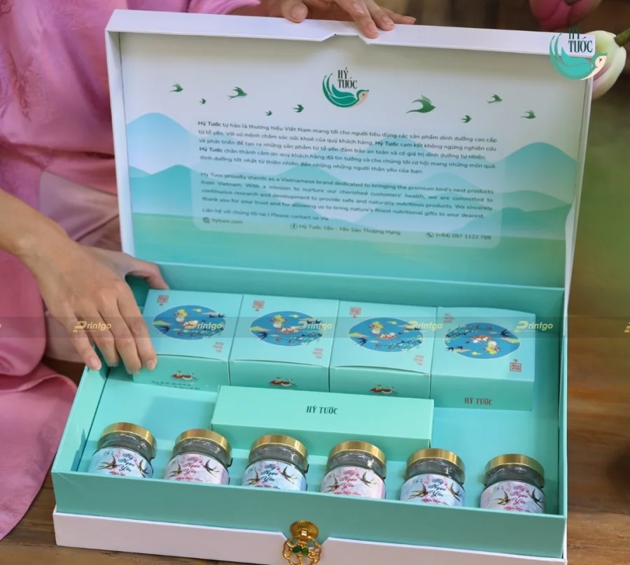 Dự án thiết kế và in hộp đựng bánh trung thu Hỷ Tước