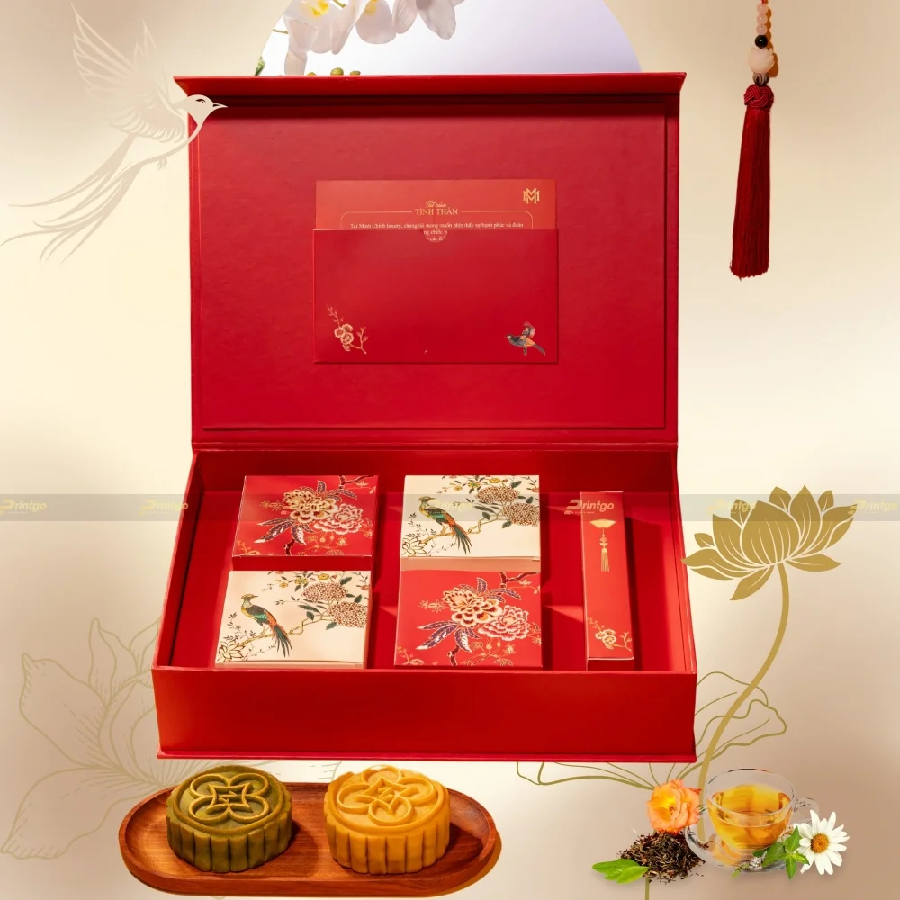 Dự án thiết kế và in hộp đựng bánh trung thu Minh Chính