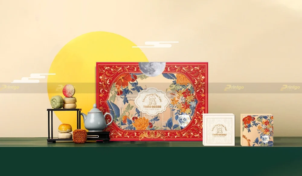 Dự án thiết kế và in hộp đựng bánh trung thu Thảo Beesu