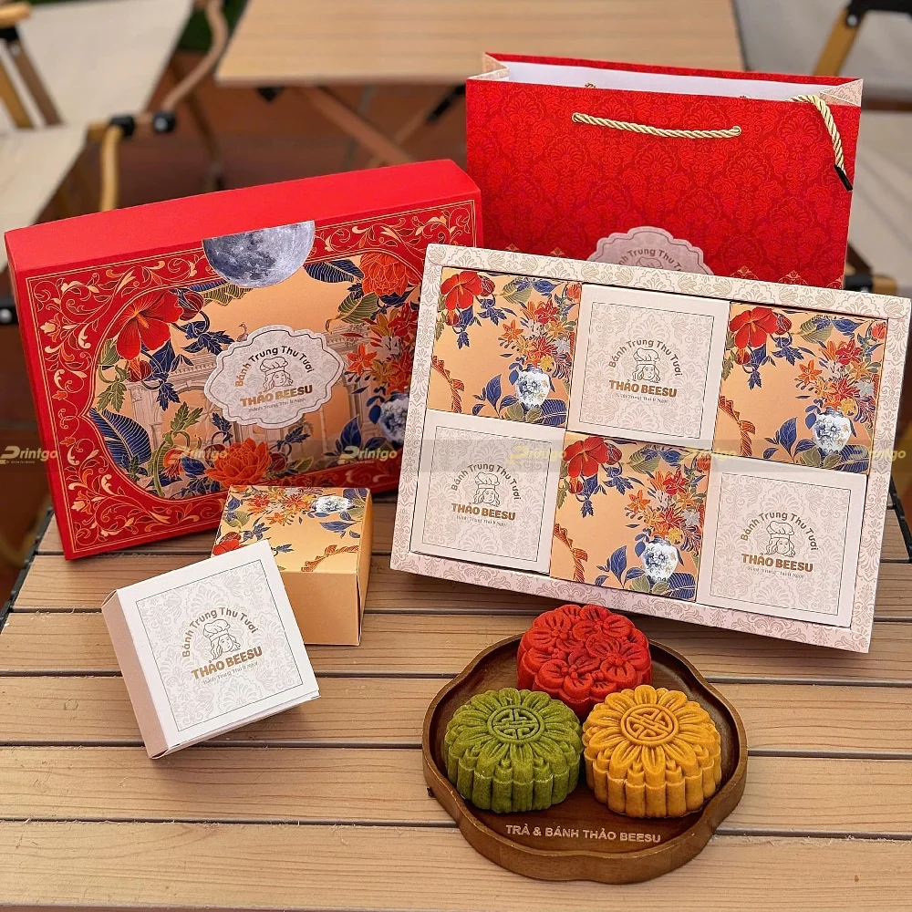 Dự án thiết kế và in hộp đựng bánh trung thu Thảo Beesu