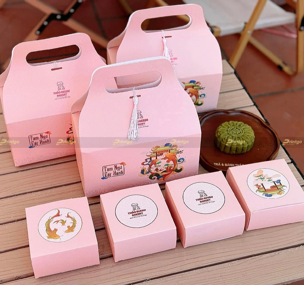 Dự án thiết kế và in hộp đựng bánh trung thu Thảo Beesu