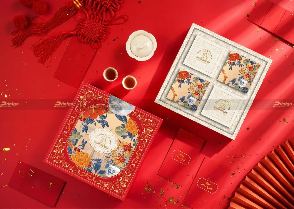 Dự án thiết kế và in hộp đựng bánh trung thu Thảo Beesu